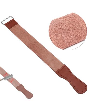 Inherited off straps made of real leather extra wide design real leather made of cowhide for sharpening razor for razor knife-brown