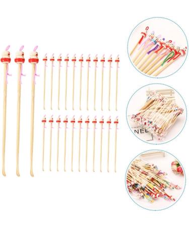 HOLIDYOYO 100Pcs Natural Earwax Removal Picks Hanging Ear Cleaner Tools Safe Thorough Cleaning for Healthy Ears Portable and Design Random Color - Buy Online on GoSupps.com
