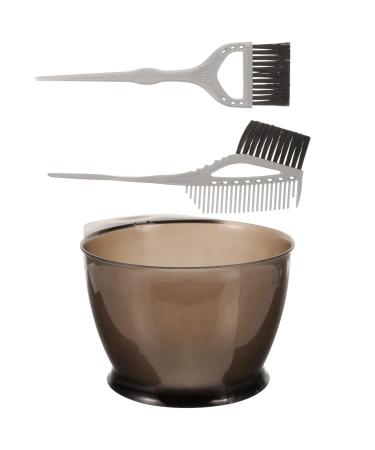 minkissy 1 Set Mixing Bowls Hair Color Brush Hair Dye Mixing Bowl Hair Dyeing Mixing Bowl Hair Coloring Bowl Hair Dye Brush Hair Dyeing Bowl Tool Kit Hair Dye Bowl Plastic Double Sided Hat