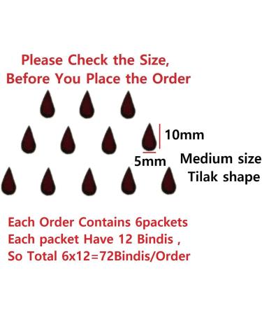Shop Vama Fashions Tear Drop Small Velvet Tilak Bindi - Maroon Bindis for Women | International Shipping Available - Buy Online on GoSupps.com
