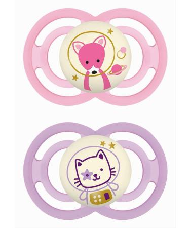 Mam Perfect Night S207 Schnuller with extra thin and flexible silicone sucker Skinsofiftm Ultrasoft for children from 6 months self -sterilized box different models 1 piece of rose - Buy Online on GoSupps.com