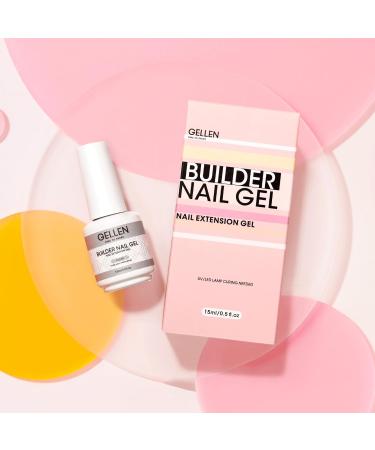 Shop Gellen 7-in-1 Clear Builder Gel Polish - Nail Strengthener & Extension Gel - Soak Off UV Gel for Nail Art - 15ml - Buy Online on GoSupps.com