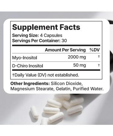MISS PEP Myo-Inositol & D-Chiro Inositol Supplement for Women - Hormonal Balance Menstrual Support & Ovarian Health - Ideal 40:1 Ratio - 120 Capsules - Buy Online on GoSupps.com