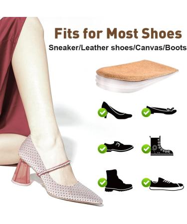 Abnaok Heel Lift - 4 Layer Gel Shoe Inserts for Women | Adjustable Orthopedic Heel Lifts for Pain & Leg Length Discrepancy | 2 Pairs Wedge Inserts - Buy Online on GoSupps.com
