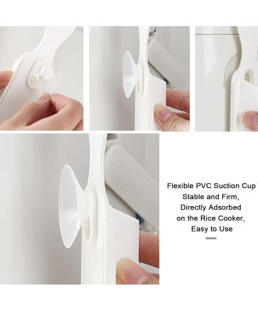 3 Pcs Rice Paddle Cooker Spoon Holder - Kitchen Utensils Holder for Serving Rice Spatula with Suction Cup | Rack Kitchen Storage Utensils for Rice Paddle Detachable & Easy to Clean Novent 3 Pcs White - Buy Online on GoSupps.com