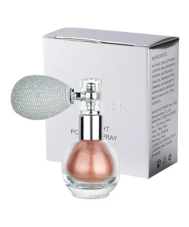 Highlighter Powder Spray | All-Over Body Glitter Powder Spray for Hair Face and Legs | Face Makeup Body Makeup Beauty Products for Shopping Dating Traveling Home Working Gathering Shakven 4#