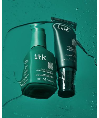 ITK Skincare Cleanser + Moisturizer Set - Milk-To-Foam Face Wash Cleanser + Weightless Hydrating Moisturizer for Smooth and Nourished Skin - Helps Remove Makeup + Hydrate Skin - Skincare Gift Set - Buy Online on GoSupps.com
