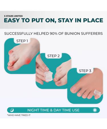 5 Stars United Bunion Corrector and Relief Sleeves - 2-Pack Gel Pads, Toe Separators, Hammer Toe Straightener - 4-Pack Pinky Toe Bundle - Buy Online on GoSupps.com