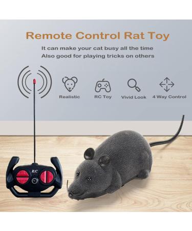 Remote Control Fake Rat Cat Toy - Interactive Realistic Mouse Figures for Cat Prank Joke Scary Trick Funny Toy - Gray - Buy Online on GoSupps.com