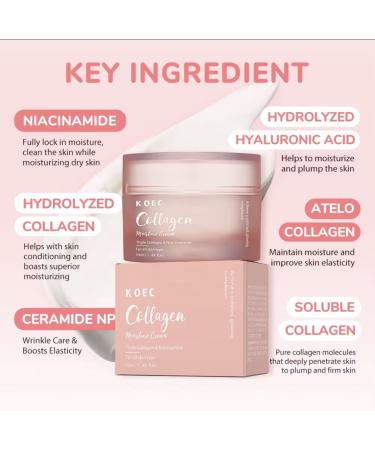 BEAUTIVANA KOEC Triple Collagen Moisture Cream with Niacinamide Hyaluronic Acid for All Skin Types Anti-Aging Face Moisturizer 1.69 fl oz - Buy Online on GoSupps.com
