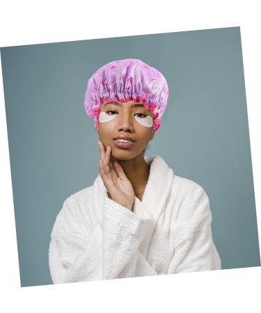 Healeved 2pcs Double-layer Satin-lined Shower Caps for Women - Peva Lining, Hair Drying Turban, Bathing Cap - Buy Online on GoSupps.com