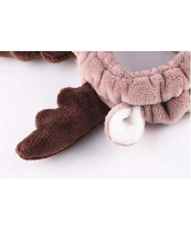 Demarkt White Shower Headband for Spa & Makeup - Antler Design Face Washing Accessory - Buy Online on GoSupps.com