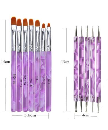 Premium 13-Piece UV Gel Nail Art Brush Set - Mwoot Painting Dotting & Dust Remover Tools for Flawless Nail Designs - Buy Online on GoSupps.com