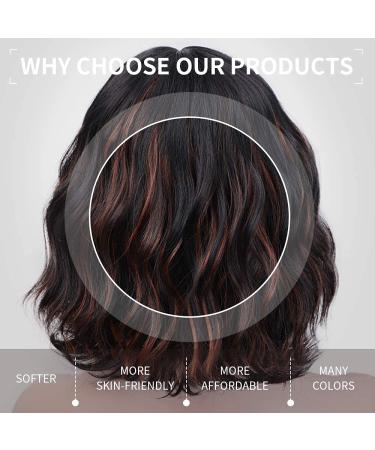 ColorfulPanda Women s Short Bob Wig with Ponytail - Black & Brown Curls Heat-Resistant 14 Inch Cosplay Costume Wig - Buy Online on GoSupps.com