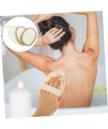 3 Pcs Loofah Bath Towel Set - Exfoliating Shower Scrubber & Sponge for Smooth Skin - Buy Online on GoSupps.com