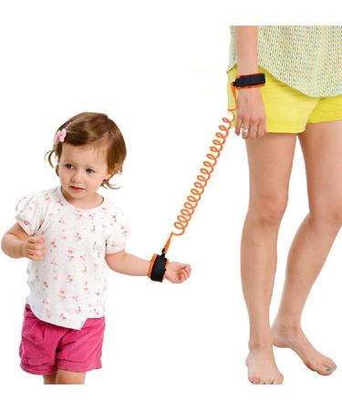 OrionMart Anti Lost Wrist Link Belt - 150cm Safety Leash for Toddlers - Orange - Buy Online on GoSupps.com