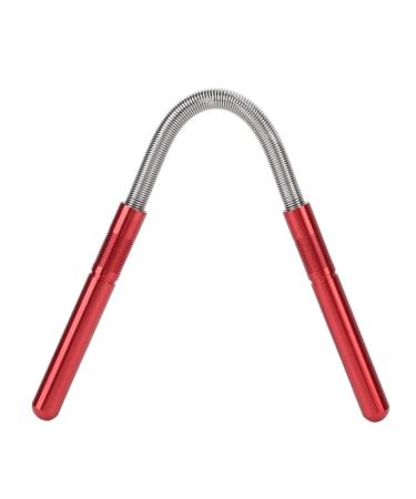 Face hair remover stainless steel manual hair roll Epilierer Beauty Spring Threading Tool cleaning face hair make-up for face lip hair removal (red)