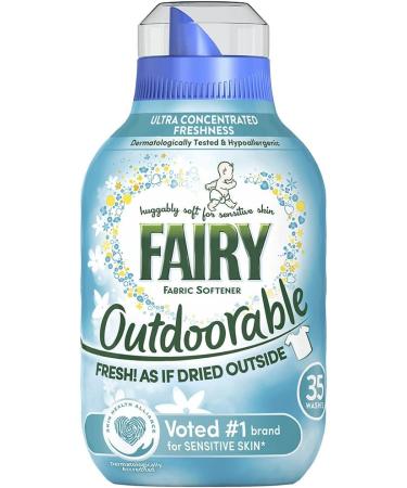 Fairy Outdoorable Non Bio Fabric Conditioner Huggably Soft for Sensitive Skin Ultra Concentrated Freshness 35washes 5Pk 5 x 490ml - Buy Online on GoSupps.com