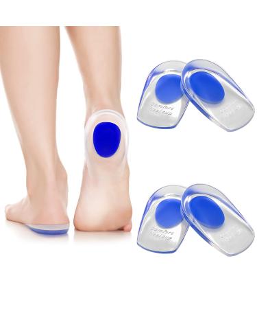 2 pairs of heel spur inserts heel cushion heel protection for shoes gel heel pillow heel cushion silicone for plantar fasciitis heel spur and achilles pain (EU 40-45)