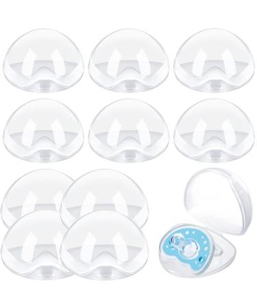 SchnullerBox 10 pieces of pacifier box for baby pacifier box. Transparent pacifier bag pacifier storage box for baby for travel and at home