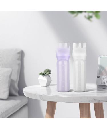 FINEASY Hair Color Brush Set - 2 Pack Root Applicator Bottles for Easy Hair Coloring (170ml White & Violet) - Buy Online on GoSupps.com