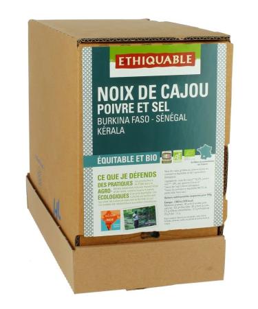 Cashew nuts pepper and salt organic & fair trade BULK RHD 3 kg