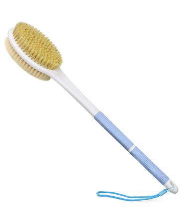 HORJOR Back Scrubber Brush Shower Brush with Long Handle Exfoliating Back Brush Wet or Dry Bath Brush for Men Women