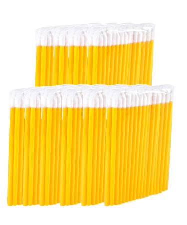 P-Beauty Cosmetic Accessories |Microfiber lip brush Suitable for eyelash extensions |Disposable lip brush |Cosmetics lip brush |Footless brush |Lipbrush |Yellow |50-500 pieces (500)