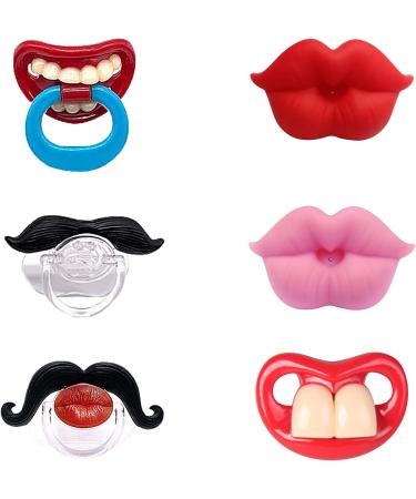 Upriver Funny Pacifier for Babies - Sweet Design Kissable Lips & Mustache - BPA-Free Silicone for Toddlers | Perfect Shower Gift - Buy Online on GoSupps.com