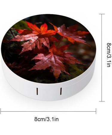 Red Maple Leaves Contact Lens Case - Portable Travel Storage Box for Contact Lenses - Buy Online on GoSupps.com