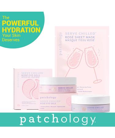 Patchology Serve Chilled Ros Eye Gels with Hyaluronic Acid - Hydrating Under Eye Patches for Dark Circles, Puffy Eyes, and Fine Lines - 5 Pairs - Buy Online on GoSupps.com