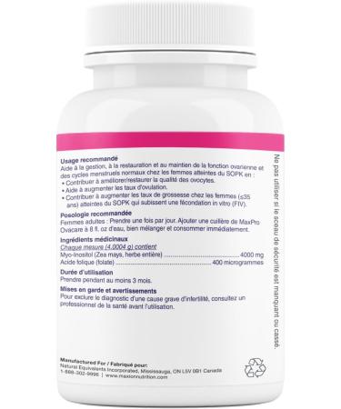 Maxion 2 Pack Ovacare for Natural PCOS Relief Supplement for Women With Myo-Inositol to Help Restore Normal Ovarian Function Inositol Powder Support for PCOS Fertility & Menstrual Health for Women 120g Powder - Buy Online on GoSupps.com