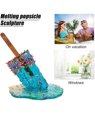 Cosmin Set of 2 Ice Cream Decorations on Stem Melting Ice Cream Ornaments on Stem Ice Cream Statues Summer Cool Ice Cream on Stem Decoration -B - Buy Online on GoSupps.com