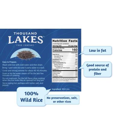 Thousand Lakes Minnesota Grown Wild Rice - 100% Natural - 15 oz - Buy Online on GoSupps.com