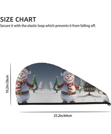 Quick-Dry Coral Velvet Christmas Hair Cap - Santa Snowman Tree Towel Wrap for Men & Women | Travel & Home Use - Buy Online on GoSupps.com