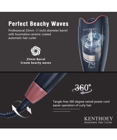 Automatic Hair Curler - 1 Inch Auto Rotating Curling Iron | Dual Voltage Tourmaline Ceramic Wand for Perfect Waves - International Shipping Available - Buy Online on GoSupps.com