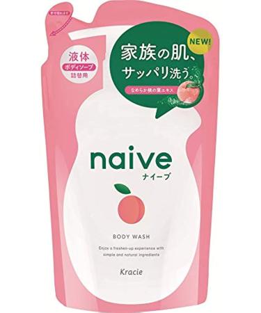 Kracie Naive Body Wash Peach Refill Net Wt.12.84 floz/380ml