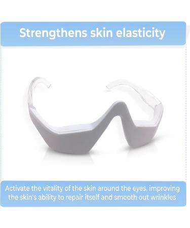 Heated 3D Eye Wrinkle Massager | Microcurrent Red Light Therapy for Puffiness & Dark Circles | Rechargeable Foldable Eyecare Glasses with 3 Modes - Buy Online on GoSupps.com