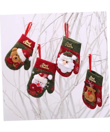 FELTECHELECTR 4 pcs Bag Holder Bear Christmas Bags Gloves Decoration Little Cutlery Cutter Candy and Forks 14X9cm As Shown - Buy Online on GoSupps.com