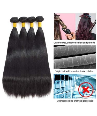 Ladiary 9A Brazilian Human Hair Bundles - Straight Hair Weave (16-22 inch) | Natural Color 400g - Buy Online on GoSupps.com