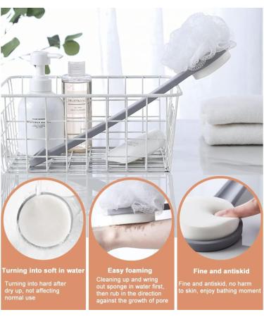 Hydrotherapy Loofah Body Scrubber for Men and Women - Long Handle Bath Sponge for Exfoliating Wet or Dry Skin - Buy Online on GoSupps.com