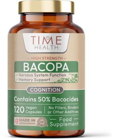 Bacopa Monnieri High Strength 50% bacosides - Zero Additives - Pullulan (120 Capsule Pouch)
