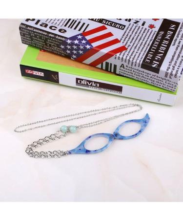 XIGAWAY Foldable Reading Glasses with Necklace & Pendant | Handheld Magnifying Glass | Long Chain | One Size Fabric | Stylish & Functional Eye Care - Buy Online on GoSupps.com
