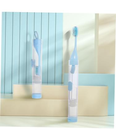 3-Pack Toothbrush Prosthesis Cleaning Brush - Blue Travel Set for Dentures & Oral Care - Buy Online on GoSupps.com