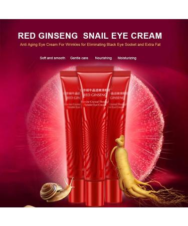Red Ginseng Snail Crystal Smoothing Dark Circles Cream Dark Circles Moisturizing Cream Red Tiger For Plans Eye Serum 20G - Buy Online on GoSupps.com