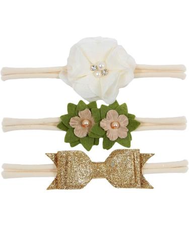 Nishine Baby Girls Nylon Glitter Hair Accessories Set - 6-Piece Toddler Hair Straps for Newborns | Perfect Gift for Parties & Showers - Buy Online on GoSupps.com