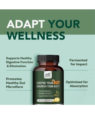Rigma Herbal BEE Gut Health - Gas and Bloating Relief Constipation Leaky Gut Repair - Gut Cleanse & Restore Digestion - Promote Regularity Colon Cleanser 60 Capsules - Buy Online on GoSupps.com