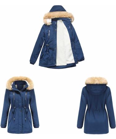 Warm Women s Winter Coat - Quilted Long Hooded Buffer Jacket | XXL to 4XL | Light Blue Transition Coat - Buy Online on GoSupps.com