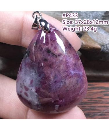 Natural Ruby Zoisite Pendant for Luck - Rare Red Green Crystal Jewelry for Men & Women | 37x28x12mm Silver Gift - Buy Online on GoSupps.com