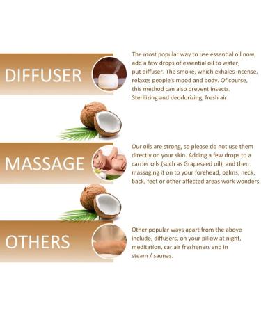 Coconut Essential Oil Pure Undiluted Premium Grade Coconut Oil - 10 mL Coconut 10 ml (Pack of 1) - Buy Online on GoSupps.com